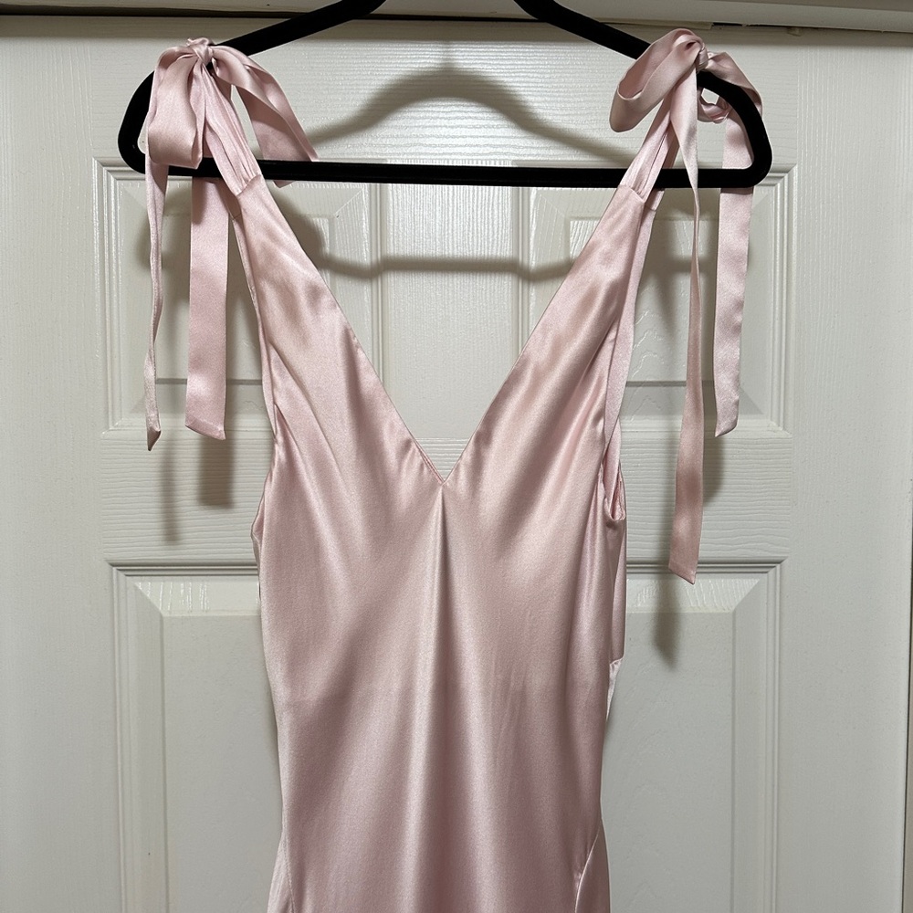 NWT Reformation Pernille Silk Dress - Cherry Blossom - Picture 10 of 15